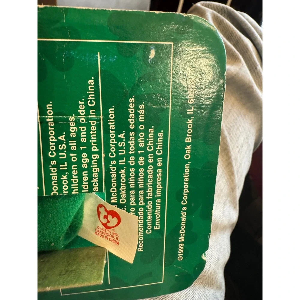 Ty Beanie Babies Erin The Bear‎ Ronald McDonald House Charities with two errors
